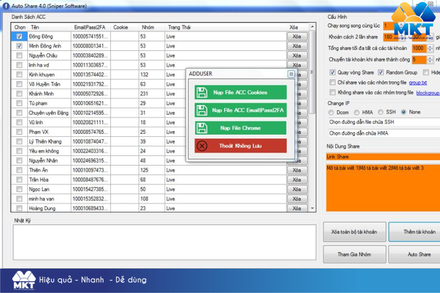 Chia sẻ Livestream